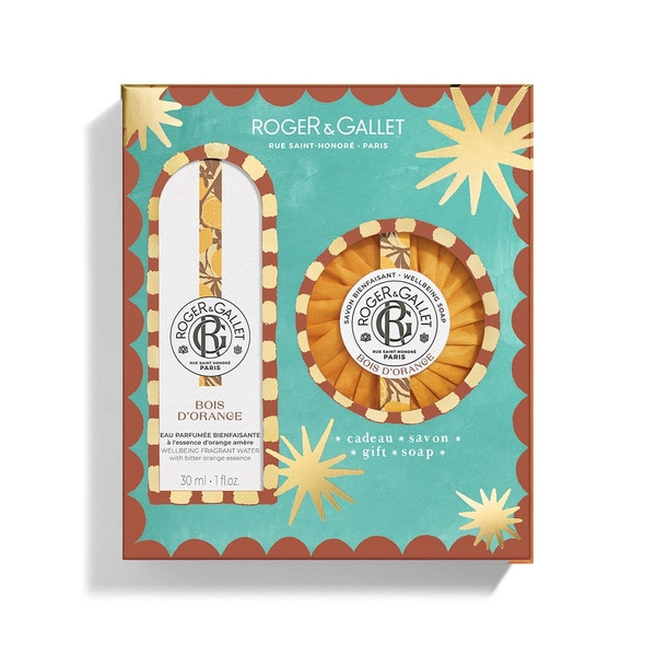 Cofre de Navidad Jabón + Agua Perfumada 30 ml Bois d’Orange Roger Gallet